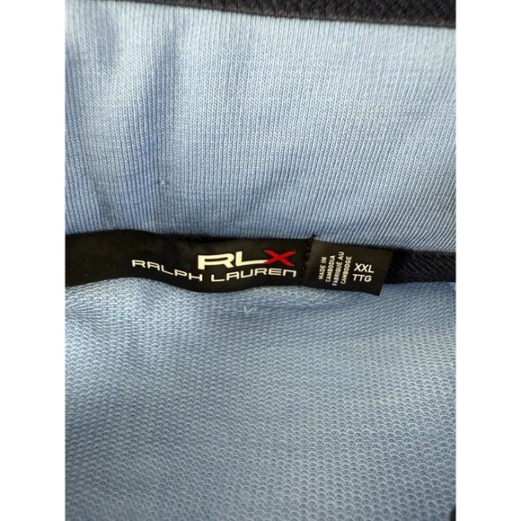 RLX Ralph Lauren Sz XXL Wool Blend Outdoor Full Zip Jacket Vest Blue Sleeveless - Picture 8 of 12